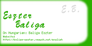 eszter baliga business card